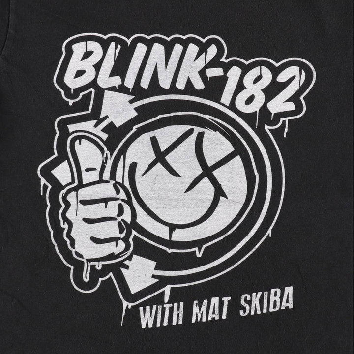 BAY J STAND BLINK-182 Mat Skiba Band T-Shirt (Men's Size L) cotton black type Vintage Second Hand