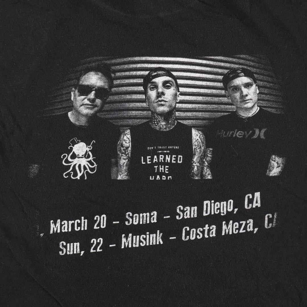 BAY J STAND BLINK-182 Mat Skiba Band T-Shirt (Men's Size L) cotton black type Vintage Second Hand