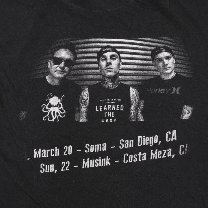 BAY J STAND BLINK-182 Mat Skiba Band T-Shirt (Men's Size L) cotton black type Vintage Second Hand