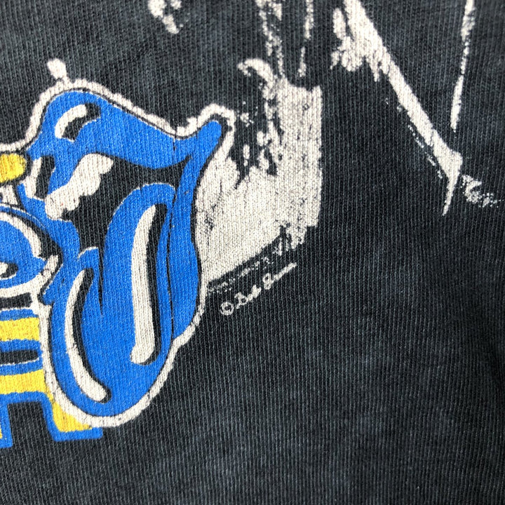 The Rolling Stones band t-shirt, made in the UK, men's size XL equivalent. cotton black type Vintage Second Hand