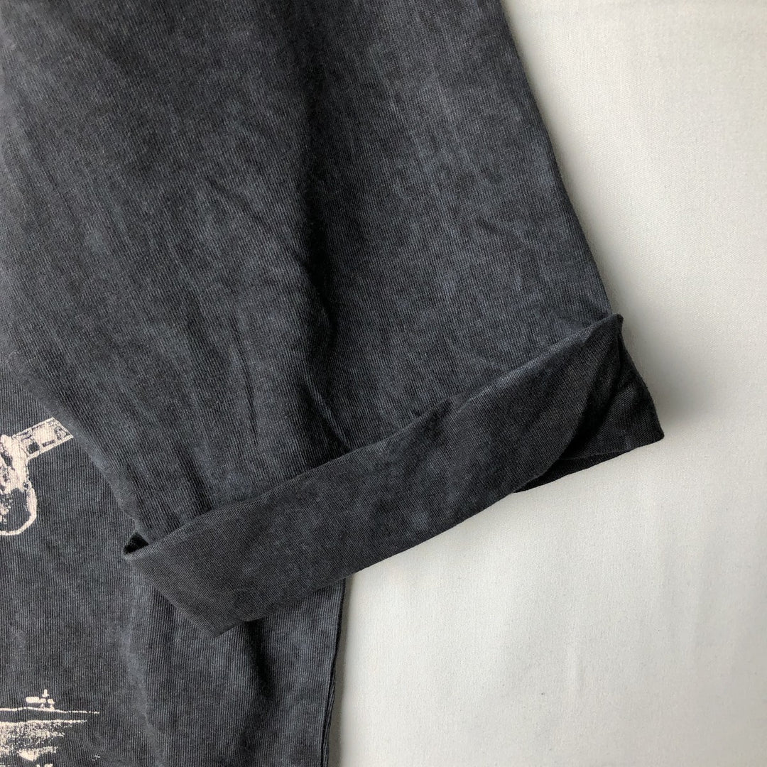 The Rolling Stones band t-shirt, made in the UK, men's size XL equivalent. cotton black type Vintage Second Hand
