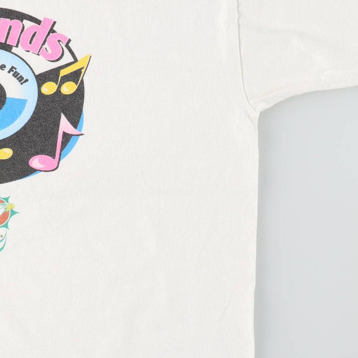 90'S Fruit of the Loom 50's Weekends Band T-shirt, Men's XL equivalent, Vintage cotton white type Vintage Second Hand