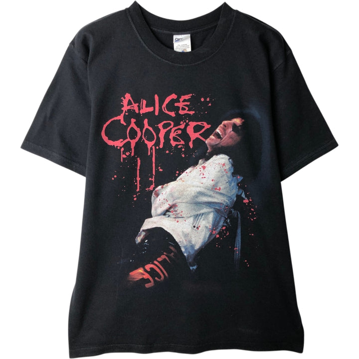 Anvil ALICE COOPER Band T-shirt (Men's size M) cotton black type Vintage Second Hand