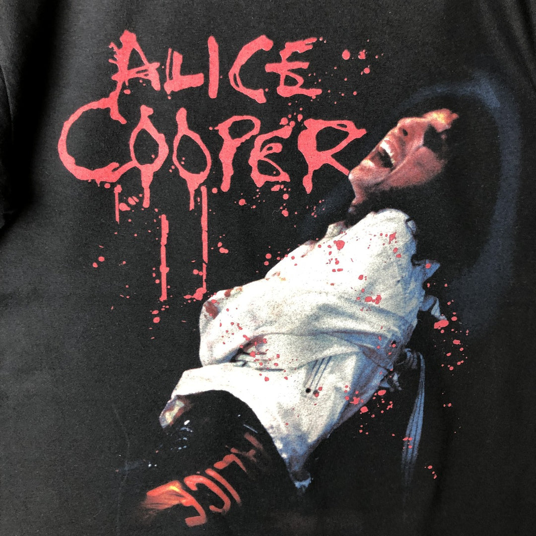 Anvil ALICE COOPER Band T-shirt (Men's size M) cotton black type Vintage Second Hand