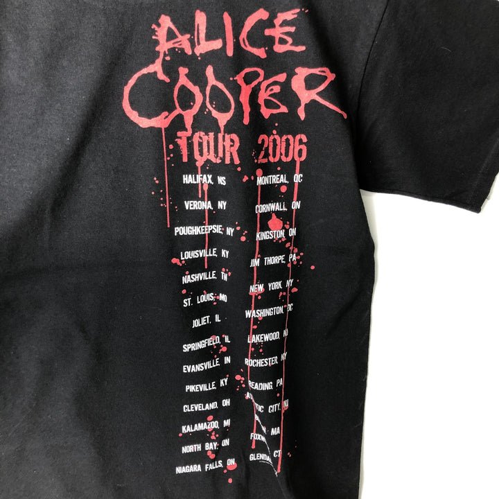 Anvil ALICE COOPER Band T-shirt (Men's size M) cotton black type Vintage Second Hand