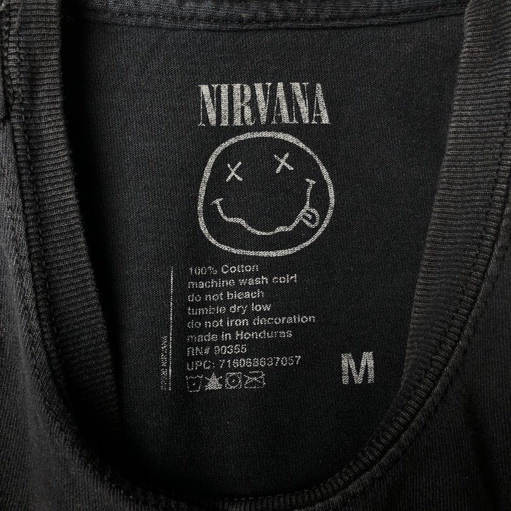 NIRVANA Nirvana Band T-shirt, Band T, Men's M size cotton black type Vintage Second Hand