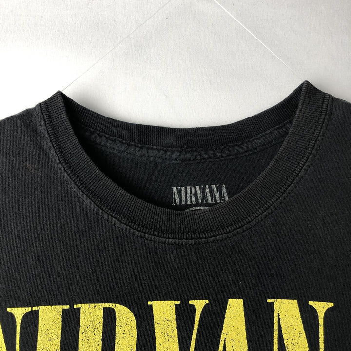 NIRVANA Nirvana Band T-shirt, Band T, Men's M size cotton black type Vintage Second Hand