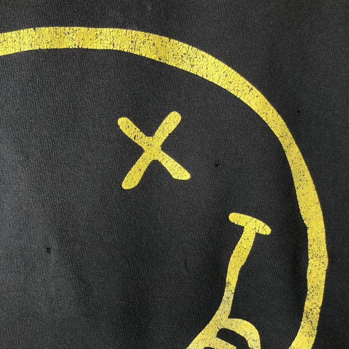 NIRVANA Nirvana Band T-shirt, Band T, Men's M size cotton black type Vintage Second Hand