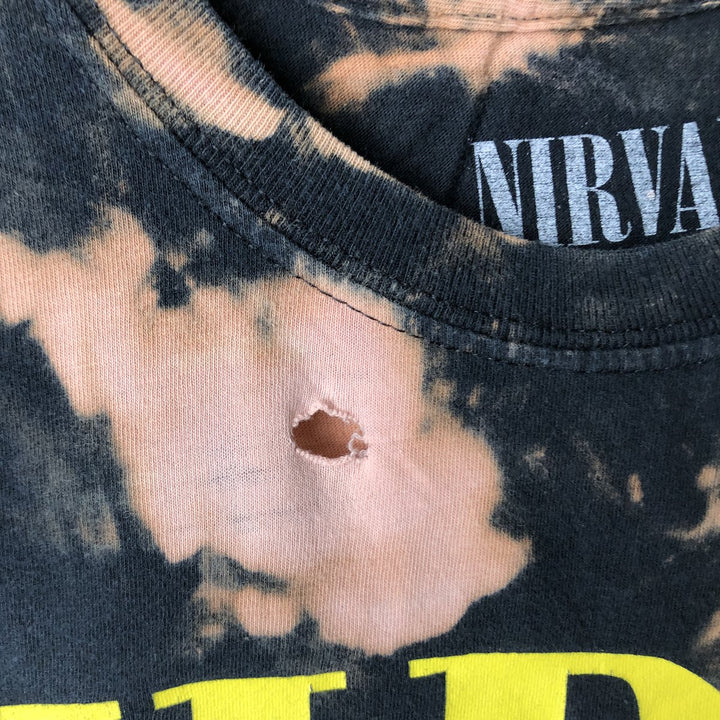 NIRVANA Nirvana Band T-shirt, Band T, Men's M size cotton black type Vintage Second Hand