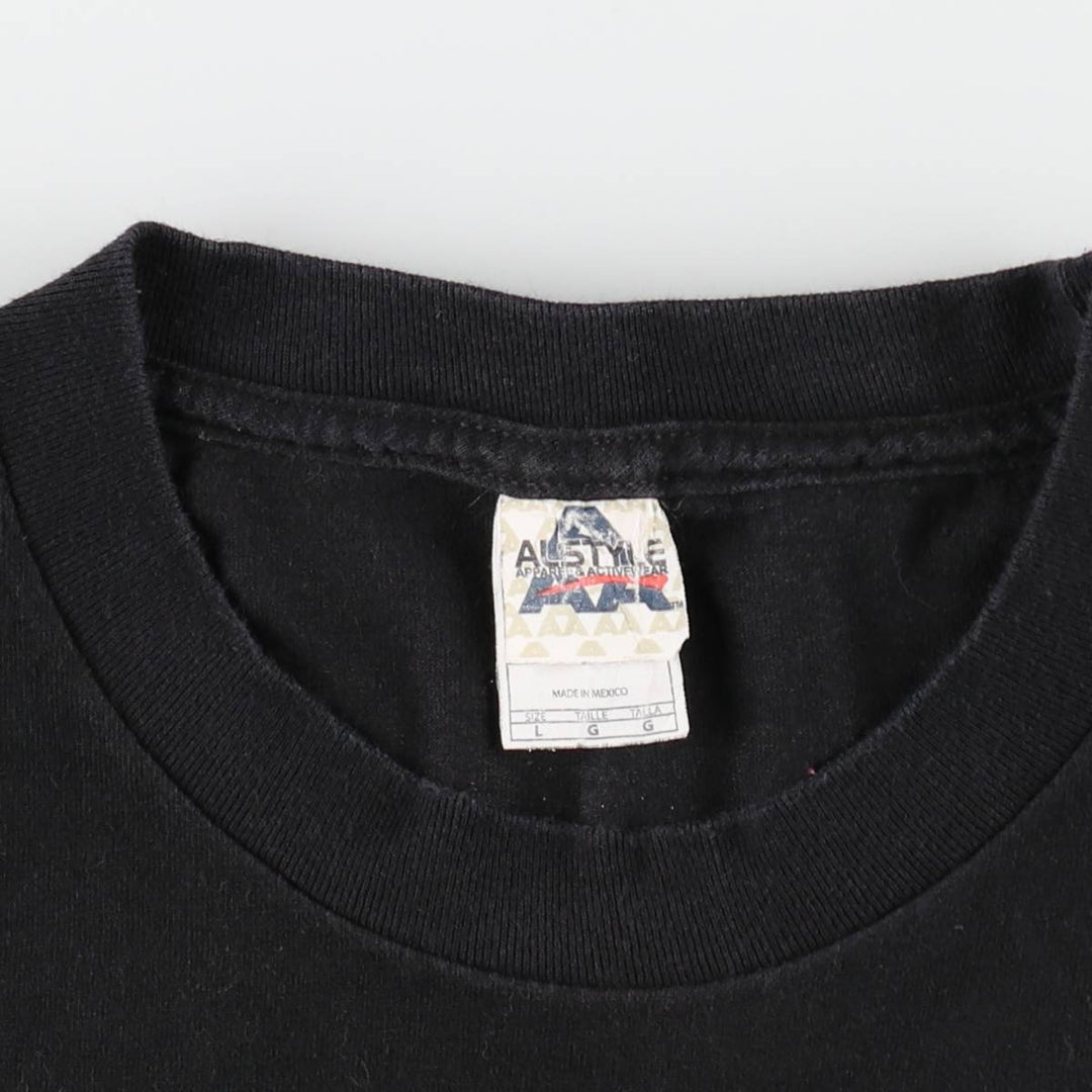 ALSTYLE RUN DMC Rap T-Shirt (Men's Size L) cotton black type Vintage Second Hand
