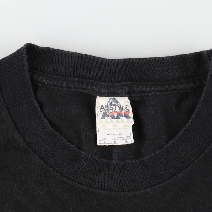 ALSTYLE RUN DMC Rap T-Shirt (Men's Size L) cotton black type Vintage Second Hand