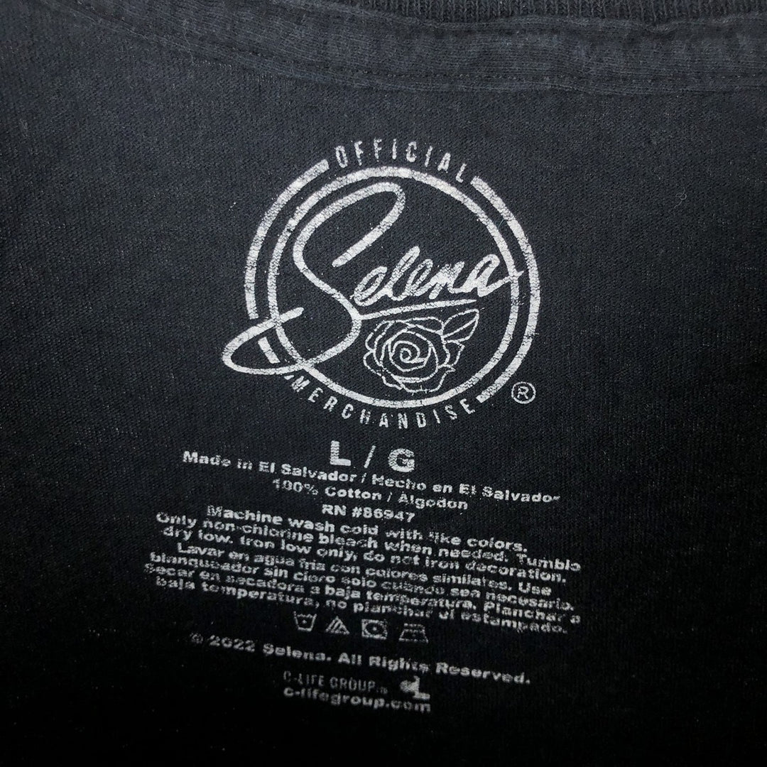 SELENA QUINTANILLA Band T-shirt (Men's size L) cotton black type Vintage Second Hand