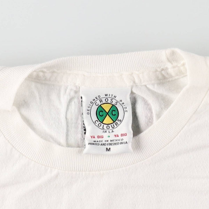 Cross Colours Will Smith Wrap T-Shirt (Men's Size M) cotton white type Vintage Second Hand
