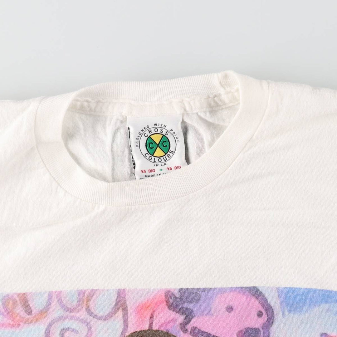Cross Colours Will Smith Wrap T-Shirt (Men's Size M) cotton white type Vintage Second Hand