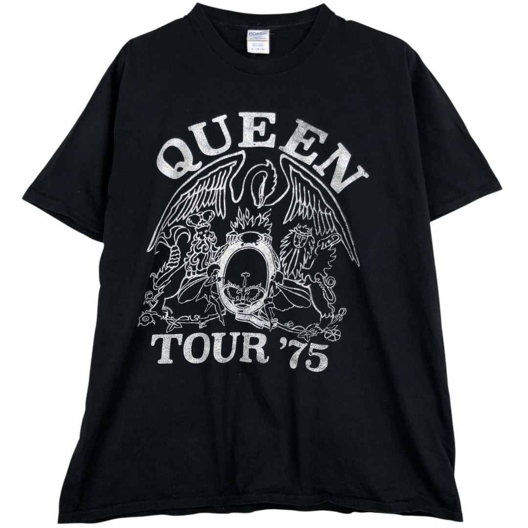 PORT and COMPANY QUEEN Band T-shirt (Men's XL equivalent) cotton black type Vintage Second Hand