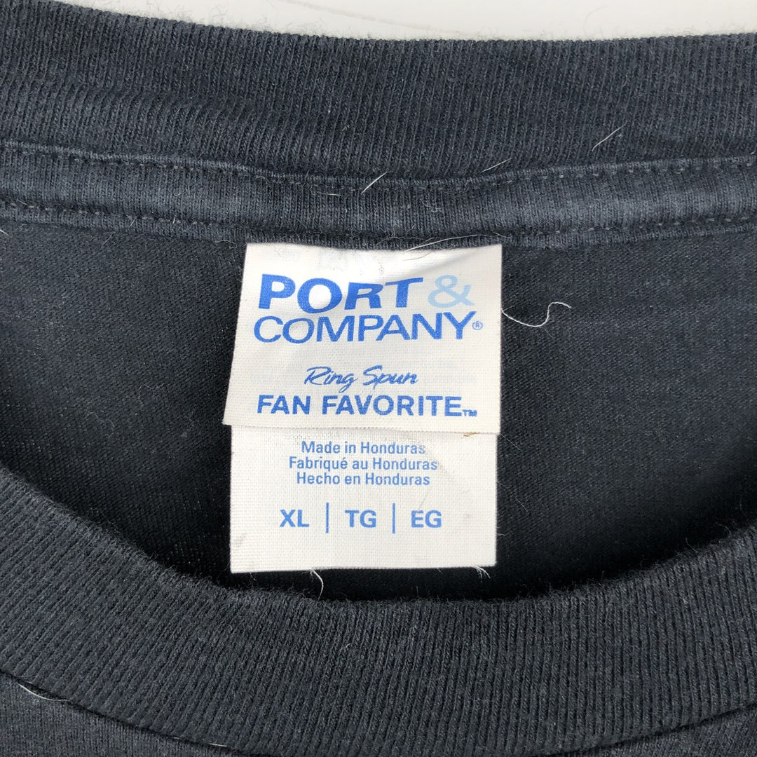 PORT and COMPANY QUEEN Band T-shirt (Men's XL equivalent) cotton black type Vintage Second Hand