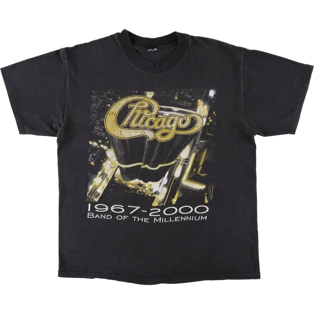 90'S Chicago Band T-Shirt, Men's Size M (Equivalent), Vintage unclear black type Vintage Second Hand