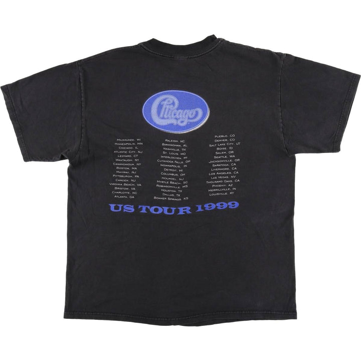 90'S Chicago Band T-Shirt, Men's Size M (Equivalent), Vintage unclear black type Vintage Second Hand