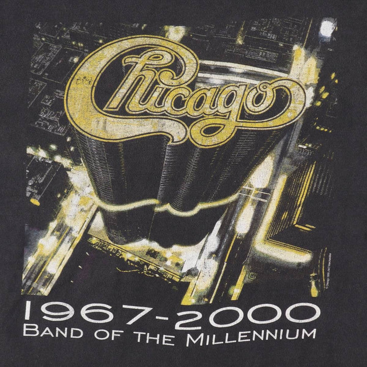 90'S Chicago Band T-Shirt, Men's Size M (Equivalent), Vintage unclear black type Vintage Second Hand