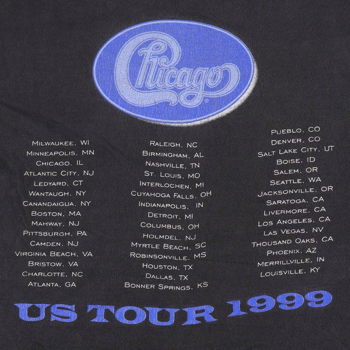 90'S Chicago Band T-Shirt, Men's Size M (Equivalent), Vintage unclear black type Vintage Second Hand