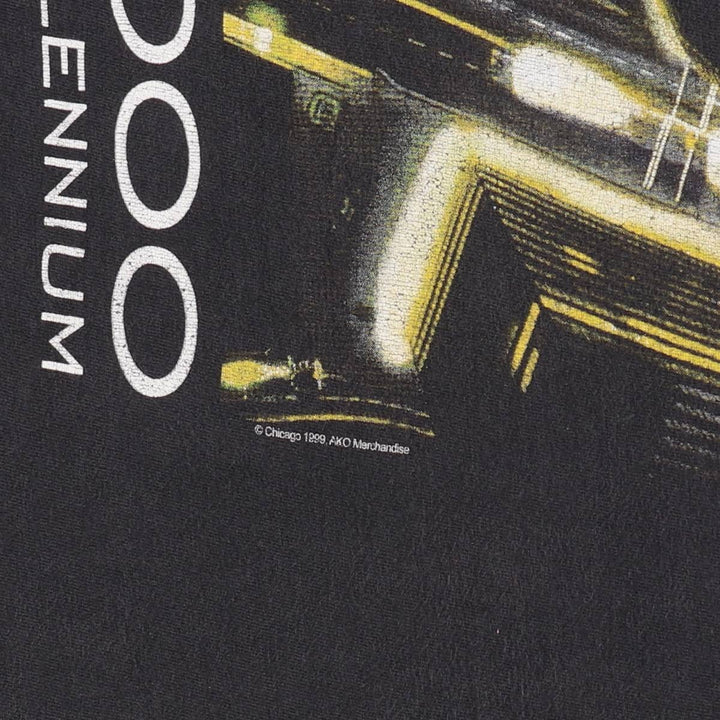 90'S Chicago Band T-Shirt, Men's Size M (Equivalent), Vintage unclear black type Vintage Second Hand