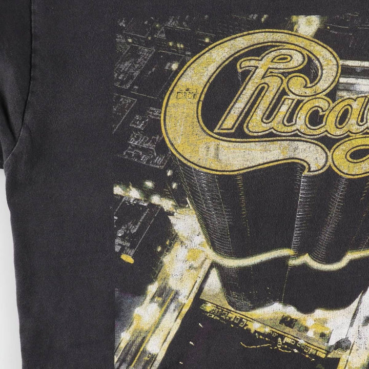 90'S Chicago Band T-Shirt, Men's Size M (Equivalent), Vintage unclear black type Vintage Second Hand