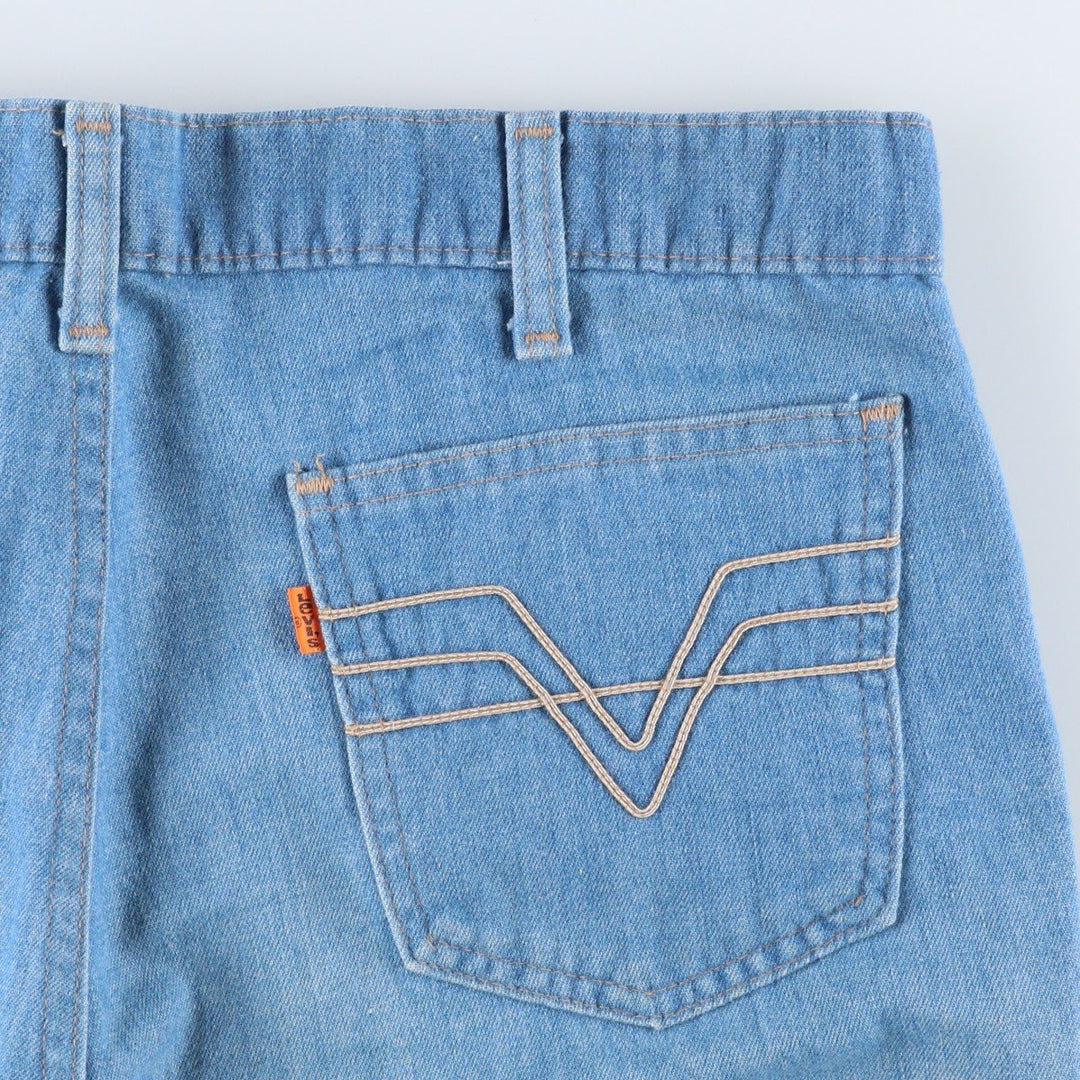 70s-80'S Levi's for men 43417-0812 Orange Tab Bootcut Denim Pants Men's W35 Vintage unclear blue type Vintage Second Hand