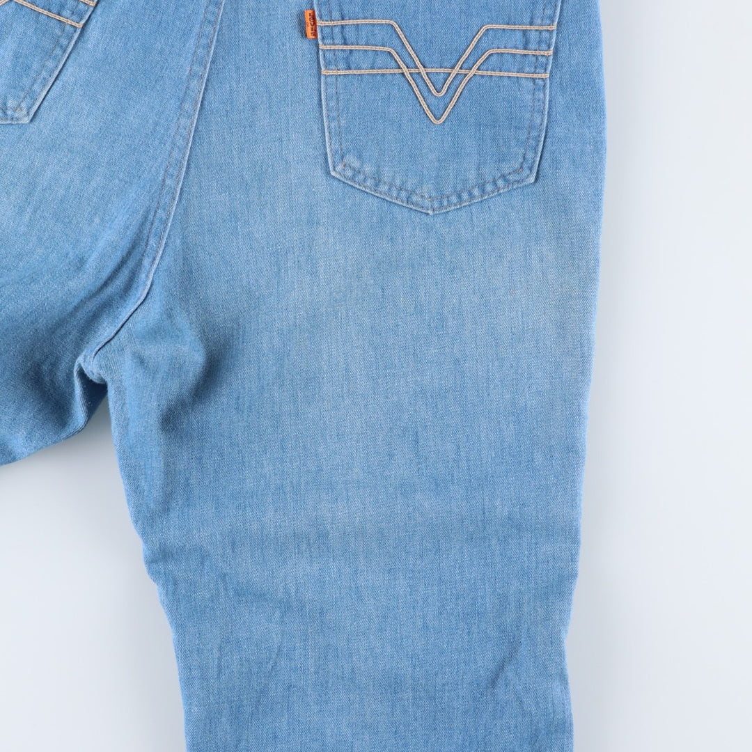 70s-80'S Levi's for men 43417-0812 Orange Tab Bootcut Denim Pants Men's W35 Vintage unclear blue type Vintage Second Hand