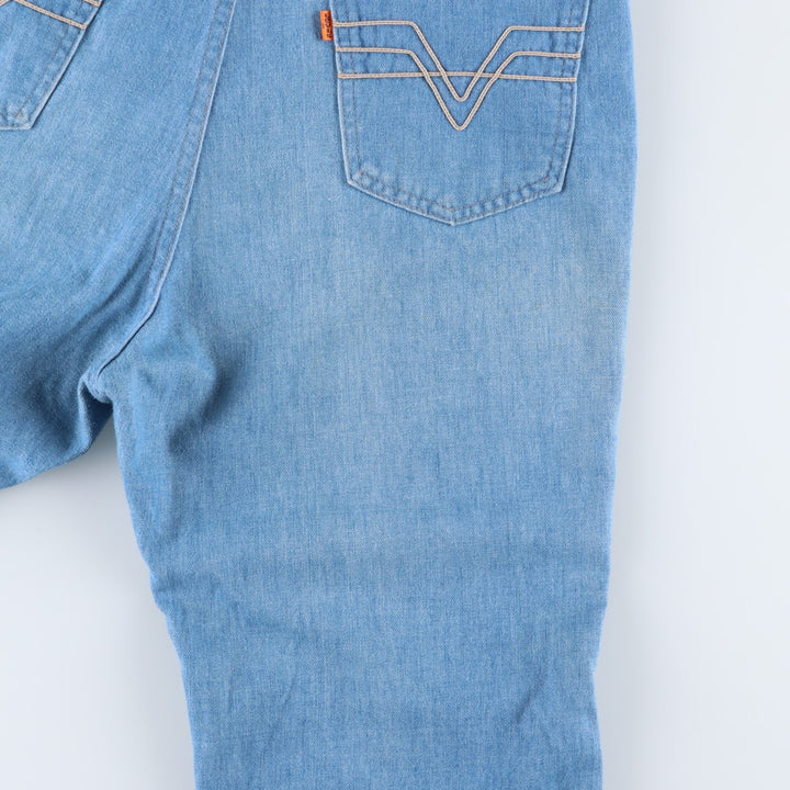 70s-80'S Levi's for men 43417-0812 Orange Tab Bootcut Denim Pants Men's W35 Vintage unclear blue type Vintage Second Hand