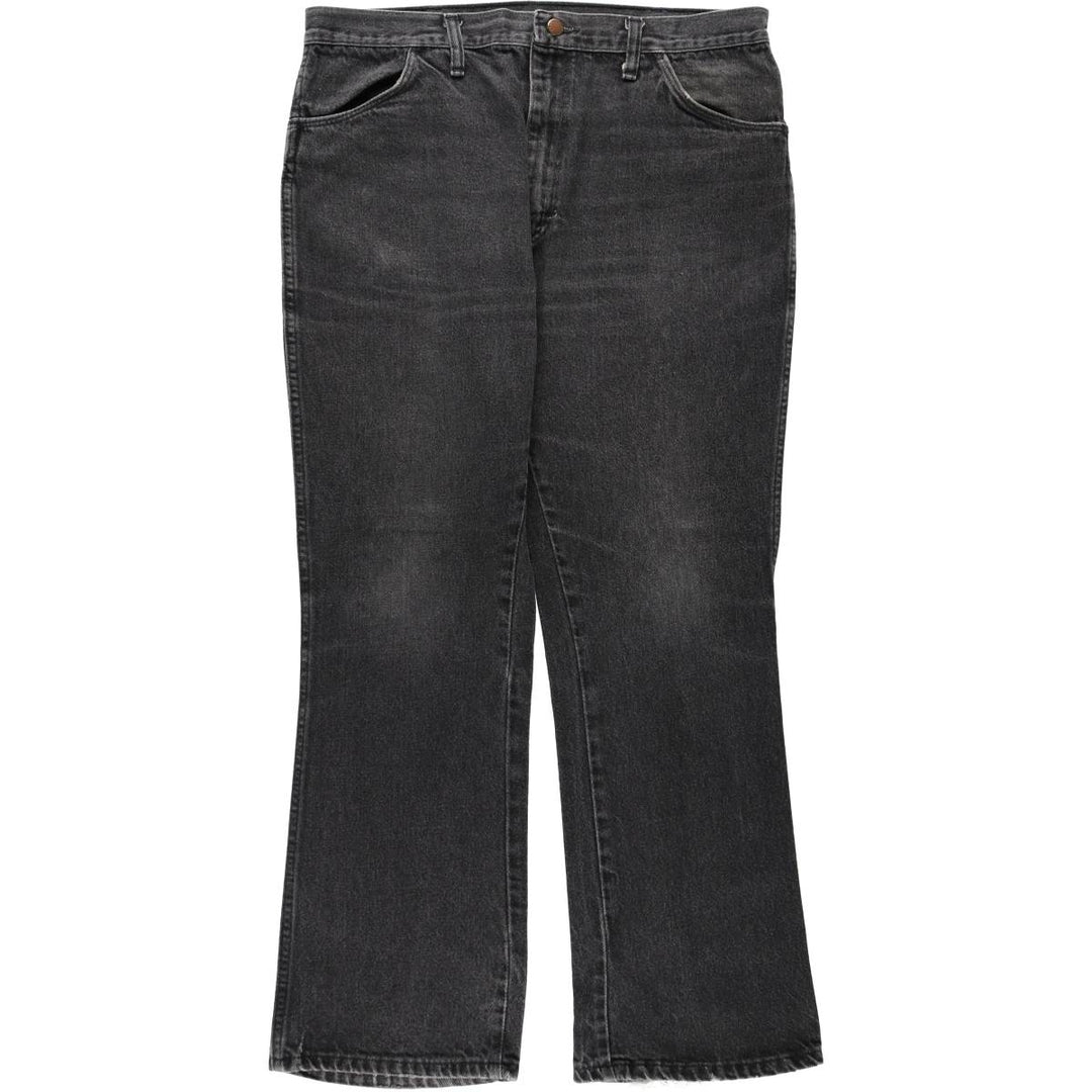 90s-00'S Rustler Black Denim Flare Cut Denim Pants, Made in USA, Men's W36 (approx.), Vintage cotton black type Vintage Second Hand