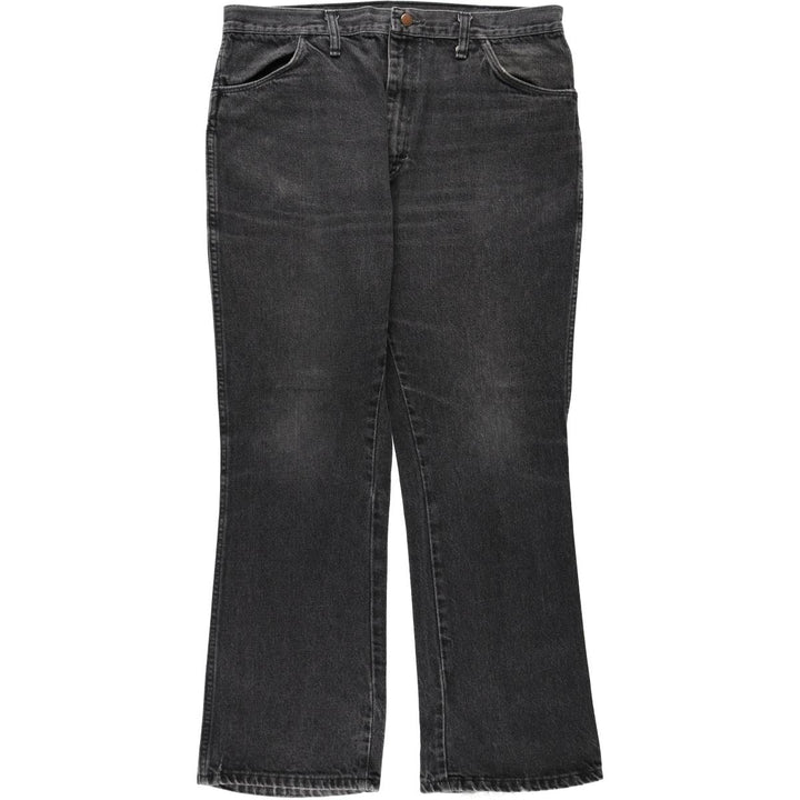 90s-00'S Rustler Black Denim Flare Cut Denim Pants, Made in USA, Men's W36 (approx.), Vintage cotton black type Vintage Second Hand