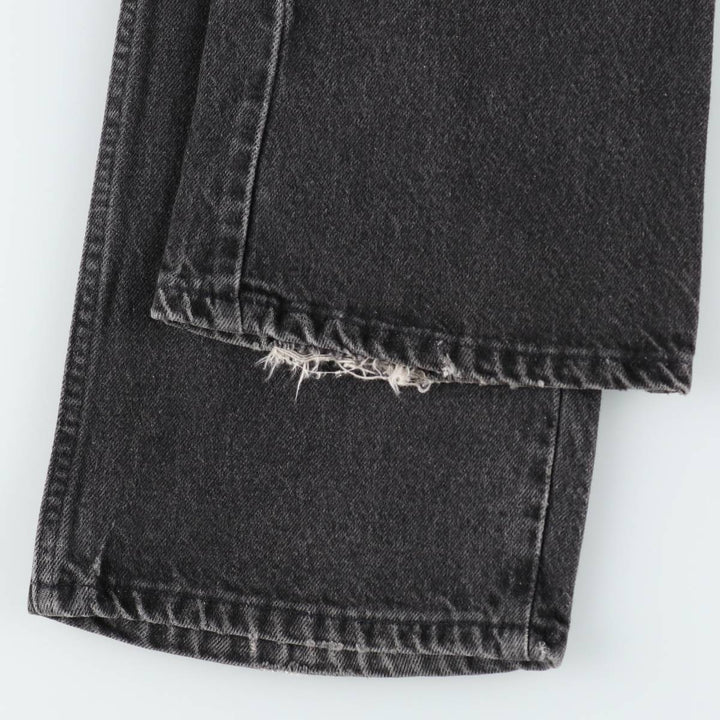 90s-00'S Rustler Black Denim Flare Cut Denim Pants, Made in USA, Men's W36 (approx.), Vintage cotton black type Vintage Second Hand