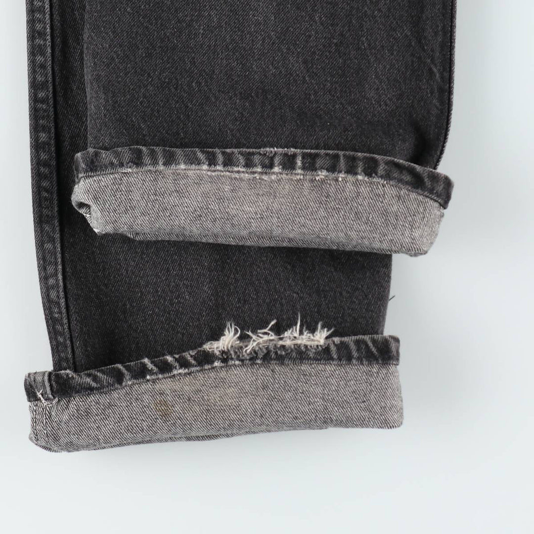 90s-00'S Rustler Black Denim Flare Cut Denim Pants, Made in USA, Men's W36 (approx.), Vintage cotton black type Vintage Second Hand