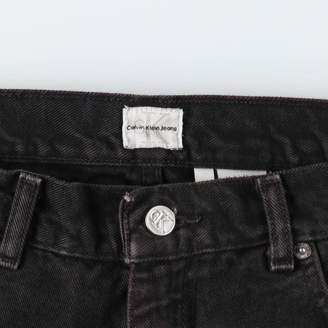 90s-00'S Calvin Klein Jeans, Black Denim, Tapered Jeans, Men's W32 (approx.), Vintage cotton black type Vintage Second Hand