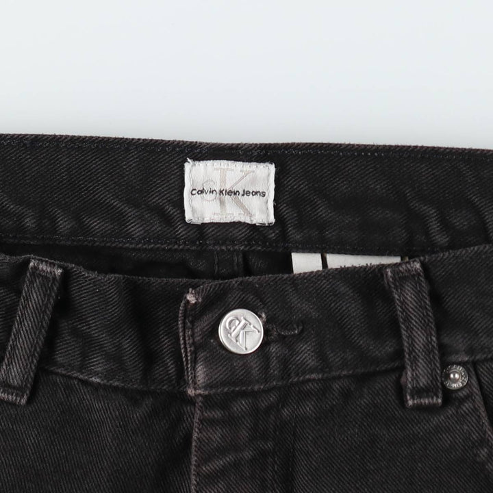90s-00'S Calvin Klein Jeans, Black Denim, Tapered Jeans, Men's W32 (approx.), Vintage cotton black type Vintage Second Hand