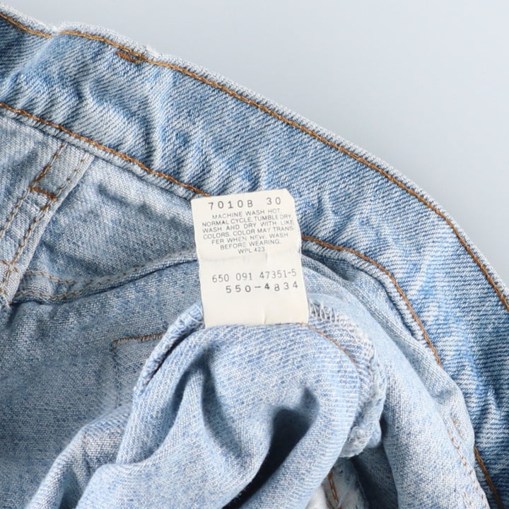 Levi's 00550-4834 Tapered Denim Pants, Made in USA, Men's Size W33 (approx.) cotton blue type Vintage Second Hand