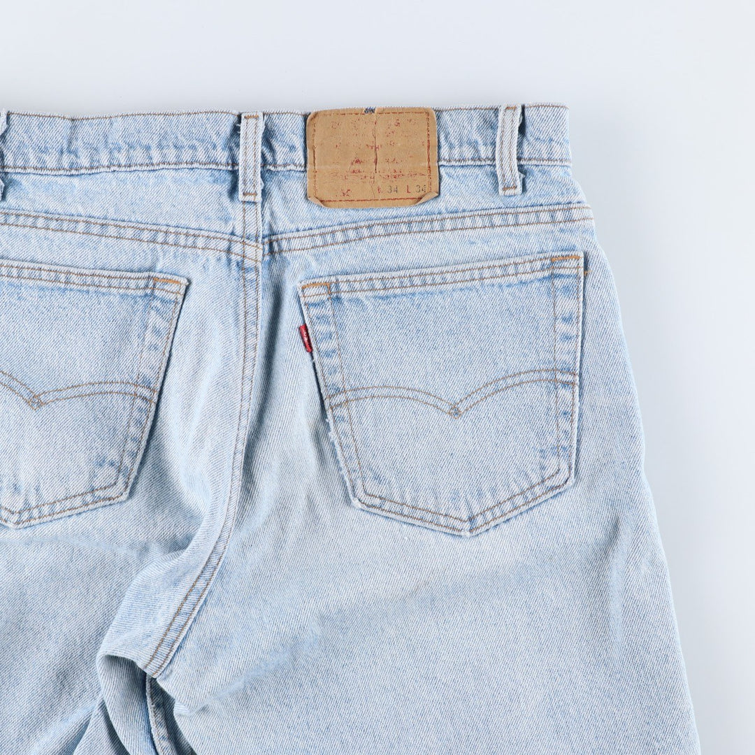 Levi's 00550-4834 Tapered Denim Pants, Made in USA, Men's Size W33 (approx.) cotton blue type Vintage Second Hand