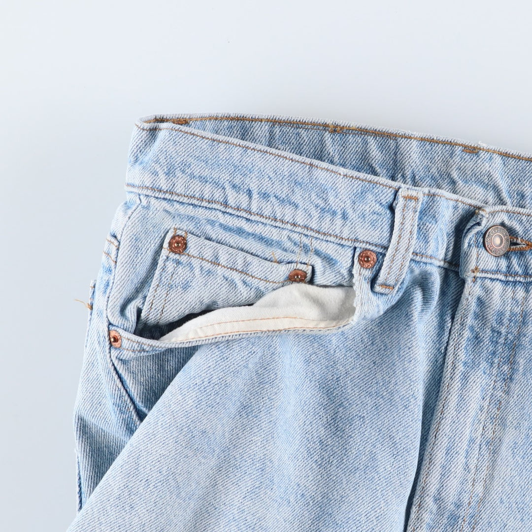 Levi's 00550-4834 Tapered Denim Pants, Made in USA, Men's Size W33 (approx.) cotton blue type Vintage Second Hand