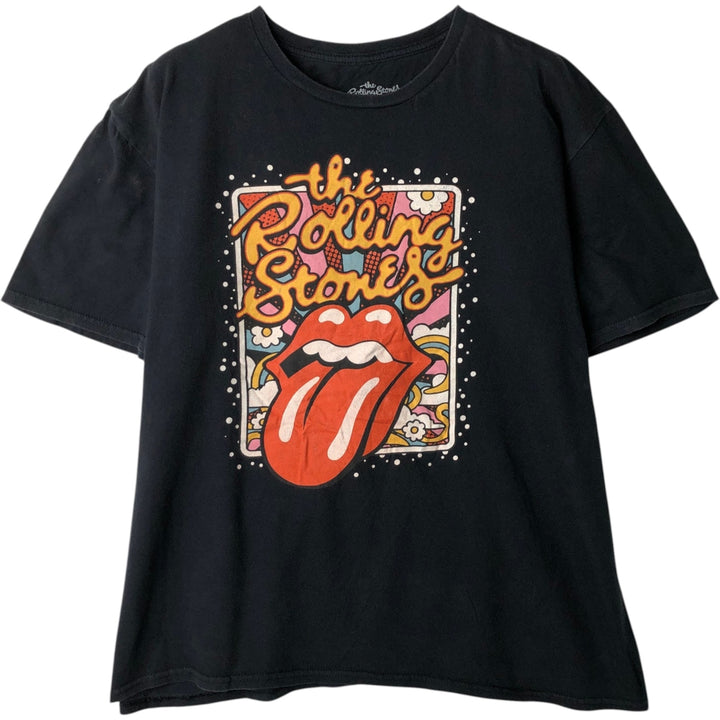 The Rolling Stones Band T-shirt, Band T, Men's L size cotton black type Vintage Second Hand
