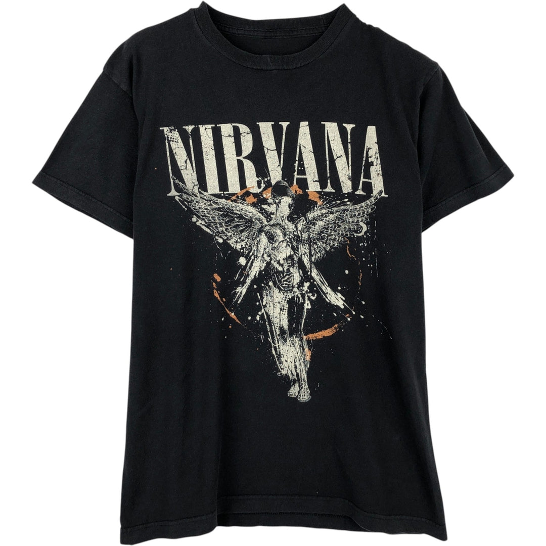 NIRVANA Nirvana Band T-shirt, Band T, Men's S size unclear black type Vintage Second Hand