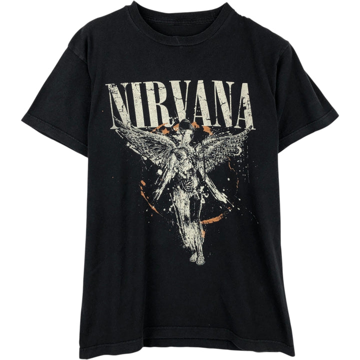 NIRVANA Nirvana Band T-shirt, Band T, Men's S size unclear black type Vintage Second Hand