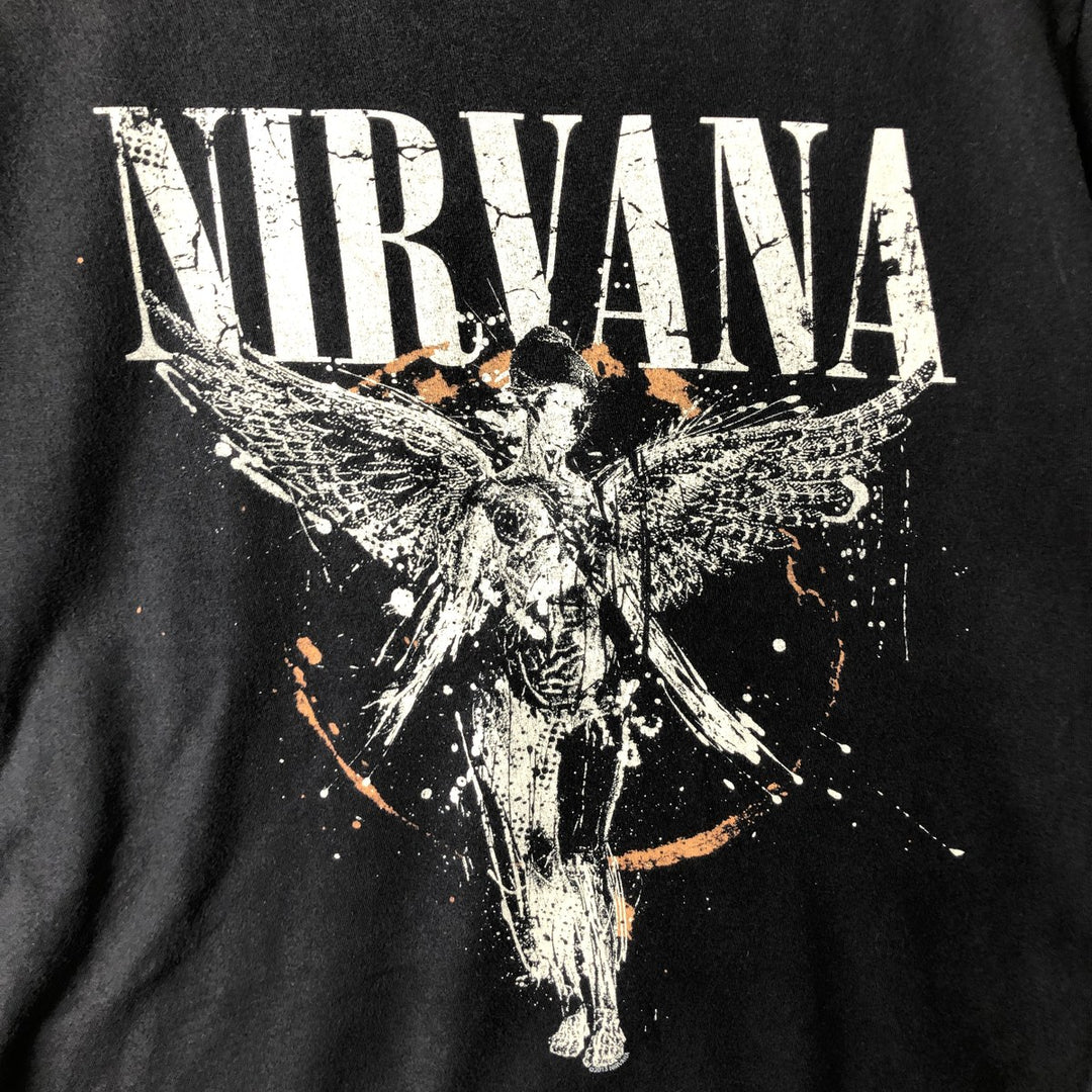 NIRVANA Nirvana Band T-shirt, Band T, Men's S size unclear black type Vintage Second Hand
