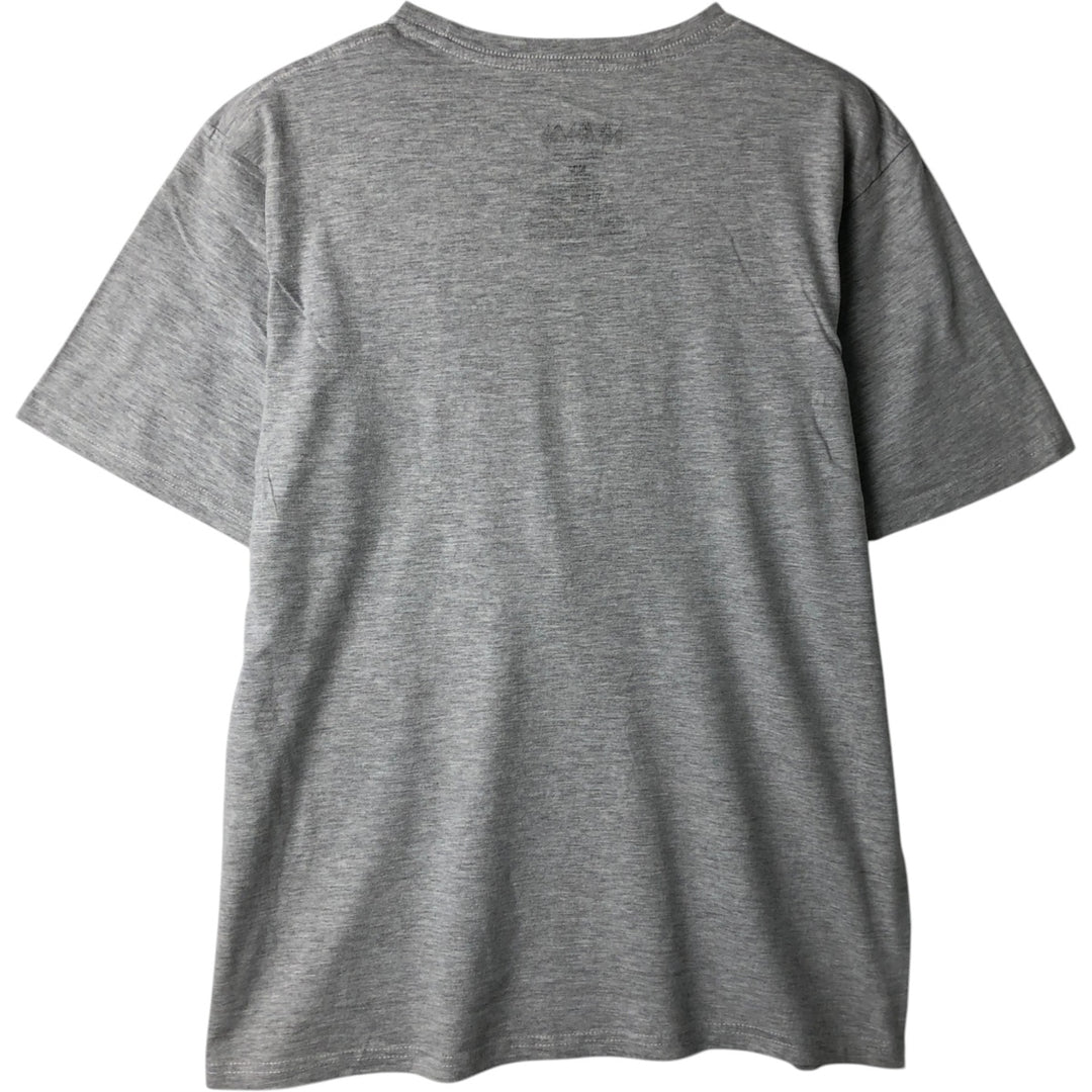 DEF LEPPARD Leopard Pattern Band T-shirt Band Tee Men's M size cotton gray type Vintage Second Hand