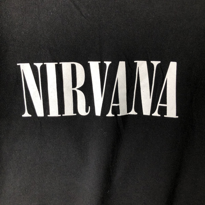 NIRVANA Nirvana Band T-shirt, Band T, Men's L size cotton black type Vintage Second Hand