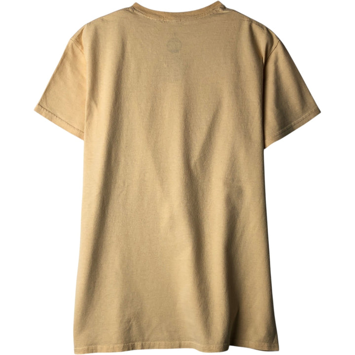 GRATEFUL DEAD Skull Pattern Floral Band T-Shirt (Men's Size M) cotton Beige type Vintage Second Hand