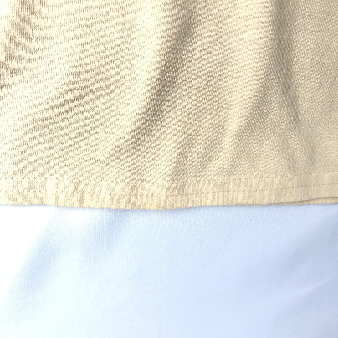 GRATEFUL DEAD Skull Pattern Floral Band T-Shirt (Men's Size M) cotton Beige type Vintage Second Hand