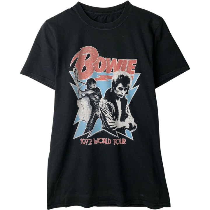 DAVID BOWIE Band T-shirt (Men's size S equivalent) unclear black type Vintage Second Hand
