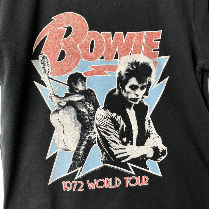 DAVID BOWIE Band T-shirt (Men's size S equivalent) unclear black type Vintage Second Hand