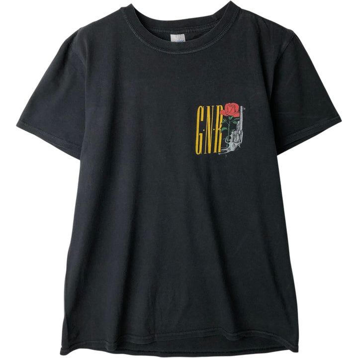 GUNS N' ROSES Guns N' Roses Band T-shirt Band Tee Men's M size cotton black type Vintage Second Hand