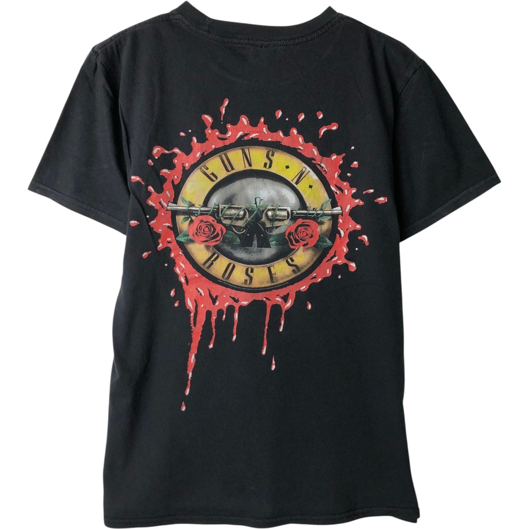 GUNS N' ROSES Guns N' Roses Band T-shirt Band Tee Men's M size cotton black type Vintage Second Hand